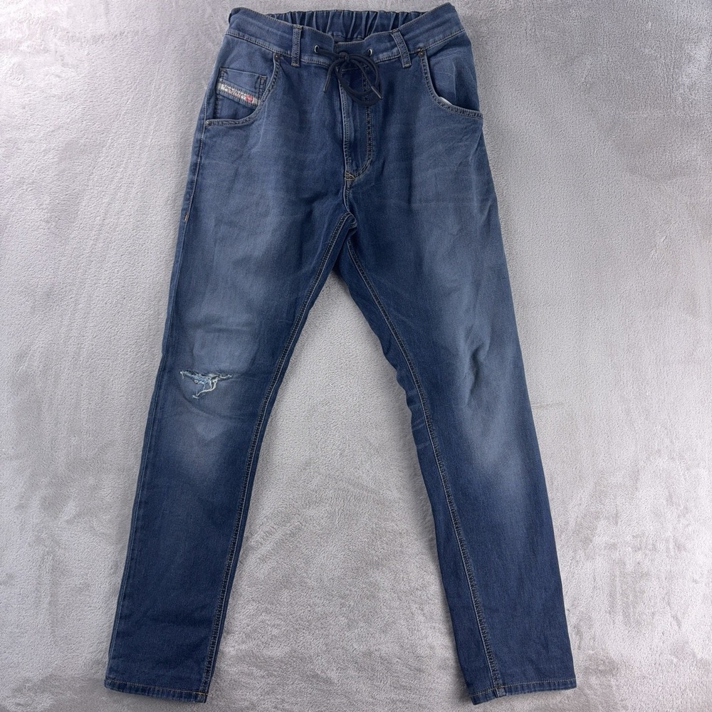 Diesel‎ Krooley Joggjeans Jeans Mens Size 30x29 Blue Drawstring Stretch Casual
